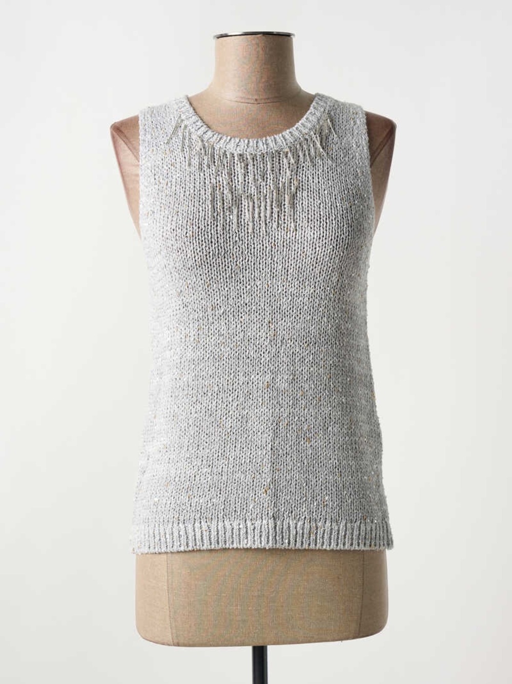 Luisa Cerano Sleeveless Knit Tank Top